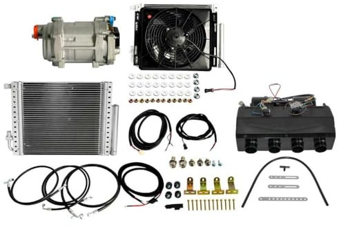 UHSTJW 12V Universal Car Klimaanlage Kompressor AP03 Underdash A/C -Kühlkit kompatibel mit den meisten Fahrzeugen