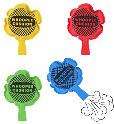 Funalix 4 Pezzi Cuscino da Scoreggia, Cuscino Scherzo per Feste e Divertimento, Colore Assortito (Colore Casuale)