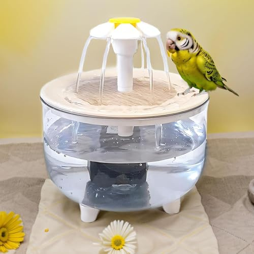 Fontaine à Eau pour Chat sans Fil Silencieuse 1l, Distributeur De Fleurs Fontaine à Boire Automatique Ultra Silencieuse avec Filtre, Design Facile à Nettoyer pour Les Besoins (Transparent)