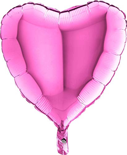 Grabo - Folienballon Mylar Herz 18, Fuchsia, GRB_Folienballon-Herz_Pink-18001