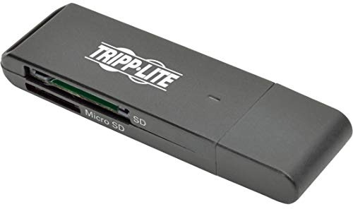 Tripp Lite USB 3.0 SuperSpeed SD/Micro SD Adapter, Memory Card Media Reader 5 Gbps (U352-000-SD) , black