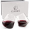 Stemless Wine Glasses Set of 2 Aerating wine glasses Elegant Wine Glasses Stemless large wine glass CulinexCo.com Red Wine Glass wine glass set cup wine cups non drip no spill glass