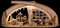 RATAGS Schwibbogen aus Massivholz Eishöhle mit Raureif - 59x30 cm - Kerzenhalter für Weihnachten, Silvester - Weiß - Holz (unbehandelt)