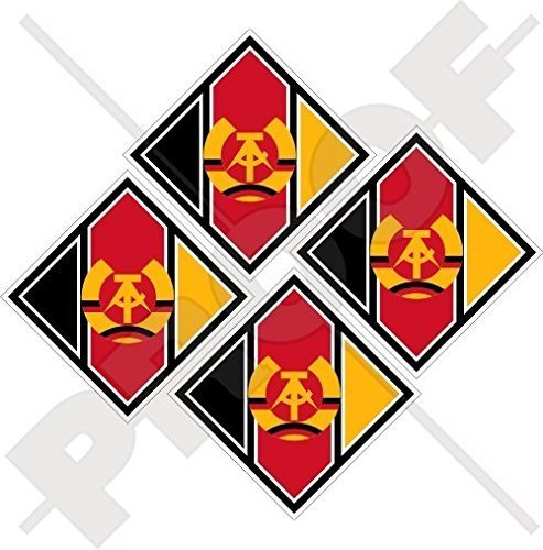 OSTEN DEUTSCHLAND Luftwaffe LSK Flugzeuge Rondell Luftstreitkräfte der Nationalen Volksarmee DDR GDR DEUTSCHLAND 50mm Auto & Motorrad Aufkleber, x4 Vinyl Stickers