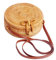 Ulisty Femmes Rond Fait Main Sac en rotin Cercle Sac de Paille Panier tissé Sac tissé à la Main Sac de Plage d'été Sac d'épaule Sac bandoulière Sac à Main