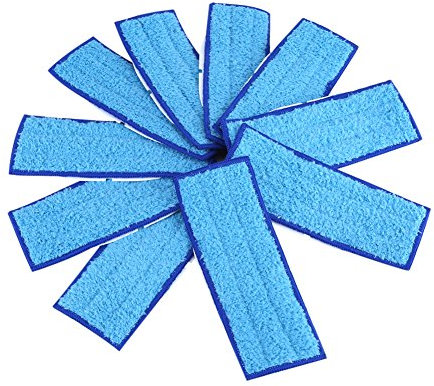 Aramox Mopping Pad, 10 Pcs Replacement Washable Wet Dry Mopping Pads for 240/241(Wet pad-Blue)