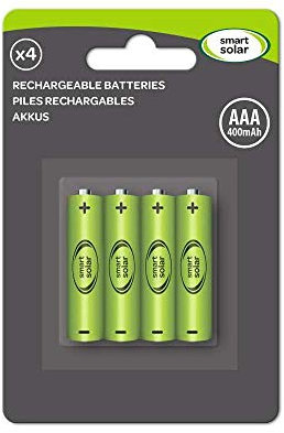 Smart Solar Rechargeable Batteries 4 x AAA pack