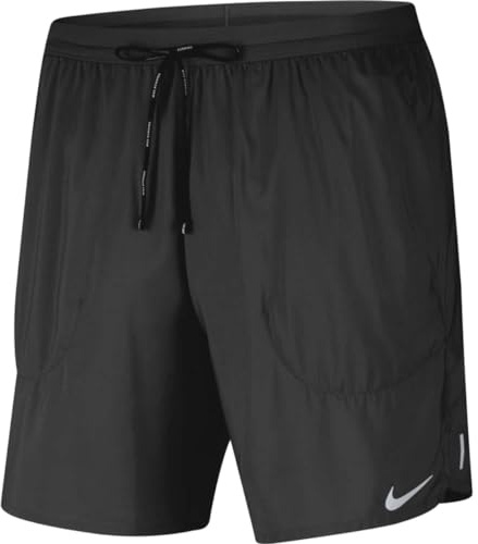 Nike Herren Flex Stride Shorts, Black/Reflective Silver, L