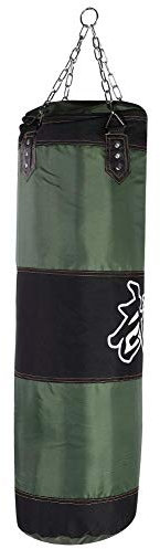 Keenso Boxen Punchingsäcke, 0,6m-1,2m Kraftsport Boxsack Boxen Kampfsport Kickboxen Punchingsäcke Muay Thai MMA Training Sandsack mit Metallkette Haken(1,2m-Grün) Kampfkunst Kampfsportarten