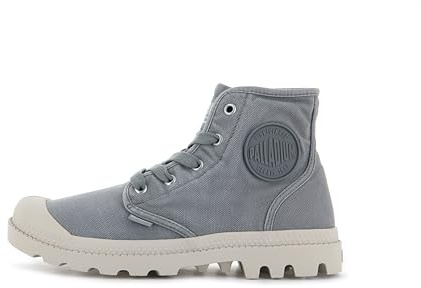 PALLADIUM-EU Femme Pampa Hi Sneaker Boots, Gray Flannel, 39 EU