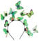 Lurrose Butterfly Headband Butterfly Fascinator Hat Halloween Costume Bohemian Headpiece for Women (Green)