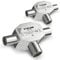 VCELINK Distribuidor de Antena TV, Duplicador Antena TV 2x Adaptador Macho a 1 Hembra, Carcasa de Metal Blindado, 0-1000 Mhz, Plata 2 Unidades
