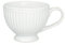 GREENGATE Taza de té ALICE de porcelana blanca con asa L 0,4 H 11,5x9,5 cm