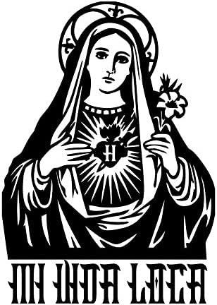 myrockshirt La vida loca Jungfrau Maria heilige 20 cm Aufkleber Autoaufkleber JDM Sticker Decal frei Farbwahl Profi Qualität
