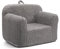BEJOY Kids Sofa Ultra-Soft Snuggle Foam Filled Chair, Single Cuddly Sherpa Reading Couch for Boys and Girls, Grey