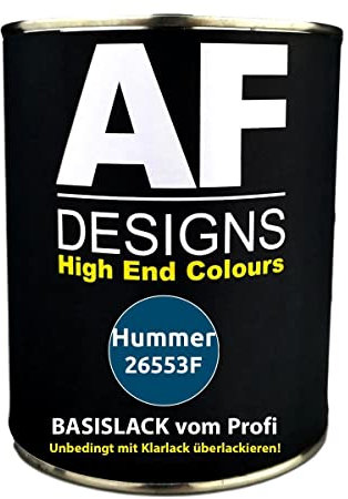 Alex Flittner Designs 1L Autolack für Hummer 26553F Medium Gulf Blue Autolack Spritzfertig