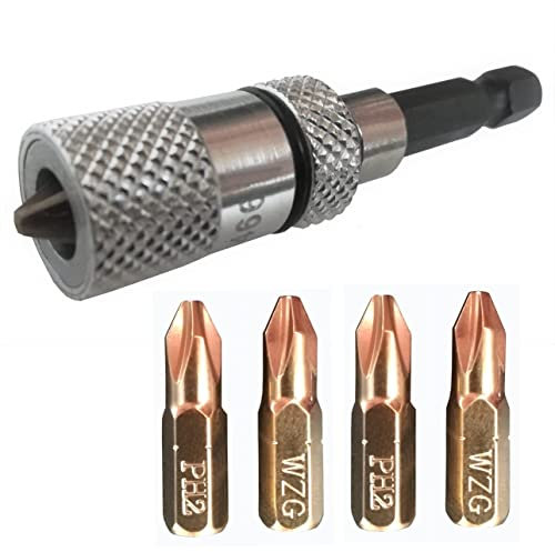 5 tlg Profi Trockenbau Bithalter für Akkuschrauber Bits Bit Adapter 4 x PH2 Bits