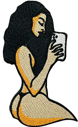 Finally Home Patch zum Aufbügeln - Send Nudes | Sexy Girl Patches, Frauen Bügelbild, Aufbügler, Flicken Aufnäher