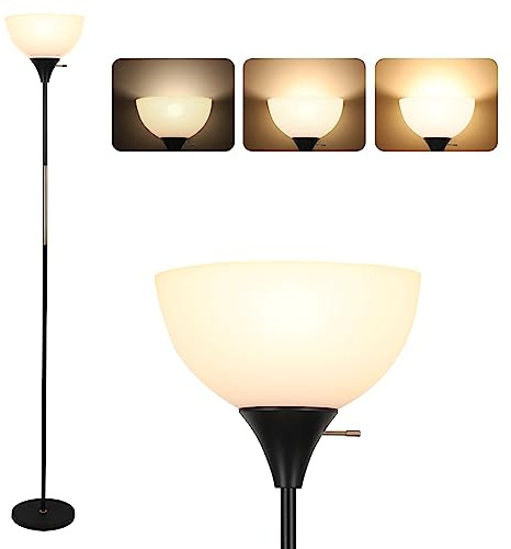 LALISU Floor Lamp, Dimmable Standing Lamp, 3 Ways Brightness Led Floor Lamp