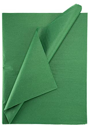 Seidenpapier bunt – 50 Blatt – 50 x 75 cm – Verpackungsmaterial für Kerzen, Kleidung, Seife – als Bastelpapier, Geschenkpapier – Hochzeit, Weihnachten – Füllmaterial in Versandkartons – GRÜN