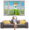 Insektenschutz Fenster Vorhang Polyester Lamellenvorhang 145x105 cm mit Heavy Duty Mesh & Full Frame Klettverschluss Klemmleiste Fliegenvorhang - Grau Z