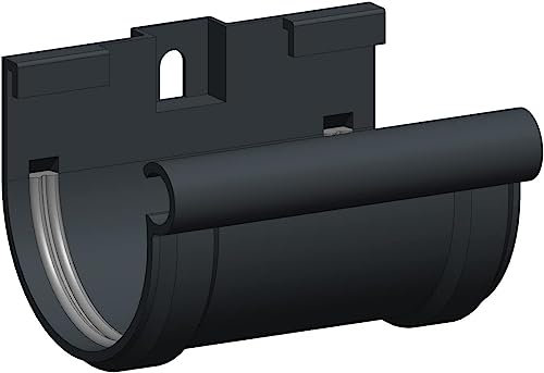 4Home&Garden | Einzelteile Dachrinnensystem 60 mm Typ250 Fallrohr DN 60 | Halbrundrinne Kunststoff PVC Anthrazit | Verbinder Stutzen Rinnenhalter (Rinnen Verbinder)