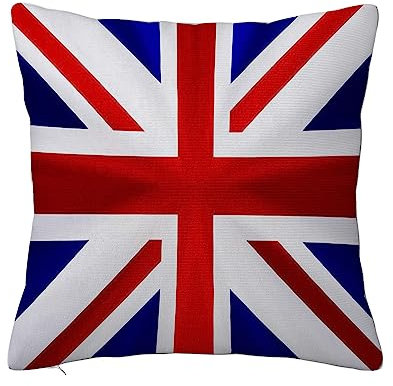 Überwurf Kissen Fall Quadratisch Kissenbezug,Union Jack-Flagge Großbritannien,Home Dekorative Sofa Sessel Schlafzimmer Wohnzimmer 45x 45cm
