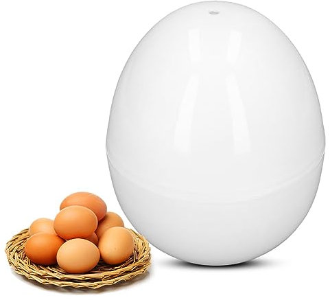 Eierkocher Dampfgarer Hartgekocht Eierkocher Rapid Egg Steamer 4 Eier Capcity Eierform Mikrowellenfunktion Eierpochierer für Zuhause Küche Frühstück (Runde Form)