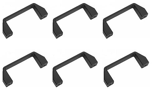 HEGAPRO Tragegriff aus Kunststoff Handgriff Schrankgriff schwarz Ziehgriff Kistengriff Griff mit einem Bohrlochabstand 90mm 6 Stück