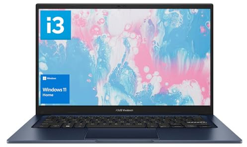 ASUS Vivobook Ordinateur portable, écran FHD de 14, i3-1215U, 24 Go de RAM, 2 To SSD, Wi-Fi 6, HDMI, webcam, pavé tactile, Windows 11 Home, bleu