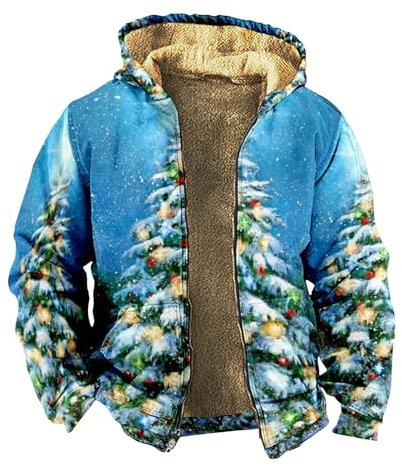 KONG JIMFAN Winterjacke Herren Strickjacken Für Herren Herren-Strickjacke Fleece-Jacke Stepp Jacken Herren Sportjacke Muscle Herren Militär Übergangsjacke Fleece Herren Daunenjacke(Sky Blue,3XL)