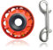 nitescuba Tauchrolle 101FT Finger Reel mit Dive Double-Ended Bolt Snap Clip Aluminium Scuba Dive Finger Spule Spule Reel für Schnorcheln Tauchen Angeln (Rot)