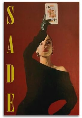 INKT Sade Poster, Wandkunst, Leinwandgemälde, Wohnzimmer, Schlafzimmer, Heimdekoration, Büro, Wandposter, Fitnessstudio, Kunstmalerei, 30 x 45 cm