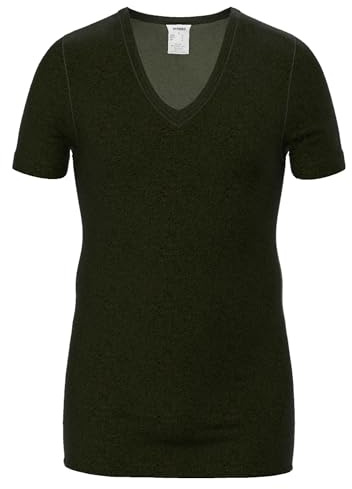 HERMKO 40488 Herren Kurzarm Shirt mit V-Ausschnitt aus Merinowolle/Tencel