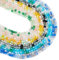 Craftdady 12 hebras de cuentas de cristal galvanizadas de 4 mm, mini cuentas bicónicas de cristal AB color transparente opaco para hacer pulseras y collares
