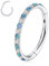 hengkaixuan 16G Conch Ohrring Knorpel Schmuck Silber Helix Piercing Nahtlose Clicker Ring Blau Opal Conch Hoop Edelstahl Septum Nose Ring Hoop Clear CZ Tragus Rook Lobe Piercing Schmuck 12mm
