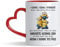 Crunchy Carrots I Came, I Saw, I Forgot Funny 11 oz Coloured Heart Handle Ceramic Coffee Mug for Him, Her, Birthday, Mother’s Day, Father’s Day. (Red Heart Handle)