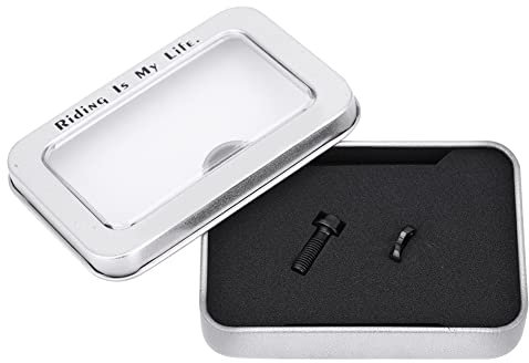 ANKROYU 2PCS Front Derailleur Screw, Ti Alloy Road Bike Screws, Lightweight Bike Derailleur Screw, Rust Proof Bike Derailleur Screws for Front Derailleur Fixing ((black))