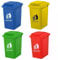 BURAKH 20L Recycling Bin Dustbin Rubbish 20 Liter Flat Lid Waste Trash | Foot Pedal Bin Home Bedroom Bathroom Kitchen | Indoor Outdoor Rubbish and Waste Bin (Yellow)