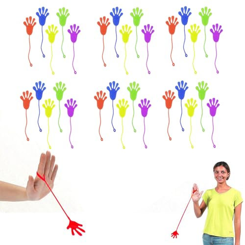 Cutiolly Klatshhand Kinder,30pcs Klatschhand Klebehand,Klatschhand Spie,Glibberhand Mitgebsel,Klatschhand Glibber, Mitbringsel Give aways Scherzartikel Spielspaß Kindergeburtstag