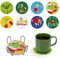 8 Stück Grinch Christmas Diamant Kunst Untersetzer Set mit Halter, Diamond Painting Serviertablett, 5D Untersetzer Diamond Painting für Tassen, Weingläser, Vasen und Heimküche, Getränke Untersetzer