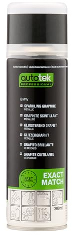 Autotek Professional Exact Match Car Spray Paint, BMW Sparkling Graphite Metallic Aerosol Spray, 300 ml