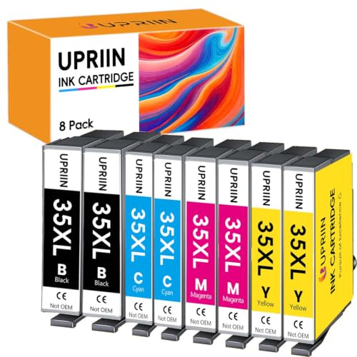 UPRIIN 35XL Tintenpatronen Kompatibel für Epson 35XL Druckerpatronen Multipack für Workforce Pro WF-4720 WF-4725 WF-4730 WF-4740 (8er-Pack)