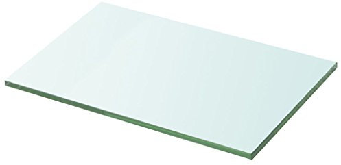 Juroupi Regalboden Glas Transparent 30 cm x 20 cm Glasplatte Tisch Schminktisch Glasplatte