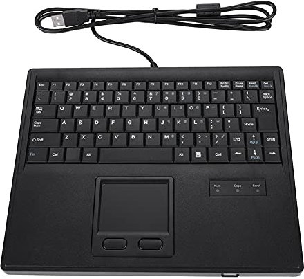 Mtlavishness 10in trådbundet tangentbord med pekplatta för exakt beröringskontroll idealisk för flera operativsystem som DOS Linux Unix Mac OSX levereras med 84 saxfotutformade