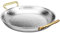 EOTRERANQ Spanische Paella-Pfanne, 304 Edelstahl, handgehämmert, antihaftbeschichtet, Meeresfrüchte-Paella-Topf mit Doppelgriff for Zuhause oder Restaurants, Roségold, 22 cm Platte(Silver,24cm)