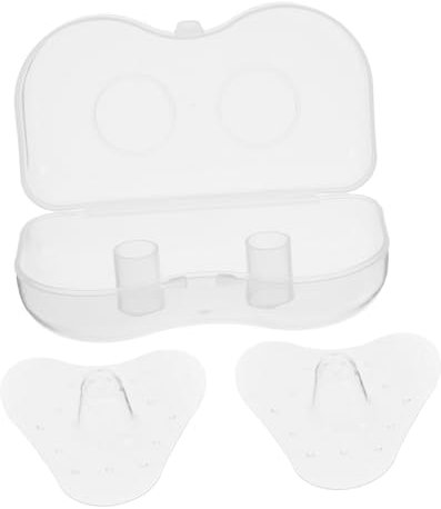PartyKindom 1Paar Brusthütchen aus Silikon für Stillende Mütter Dreieckiger Brustschutz mit Aufbewahrungsbox Langlebig für Täglichen Gebrauch