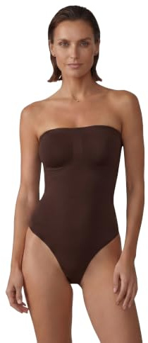 creamy fabrics Shapewear Body trägerlos String Bauchweg Damen