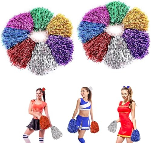 14 Stücke Pom Poms Cheerleading, Cheerleader Pompons, Cheerleading Pompons, Für Sportveranstaltungen Tanz Nacht Party Ballspiele Karnevalspartys Verwendet