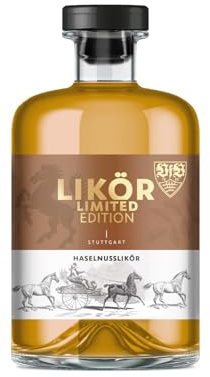 VfB Stuttgart Haselnuss-Likör |Fanartikel, Geschenk, Weihnachten, Bar | limitiert, limited Edition | Haselnuss | Geschenkidee für echte VfB Stuttgart Fans | 500ml Einzelflasche | 20% Vol.